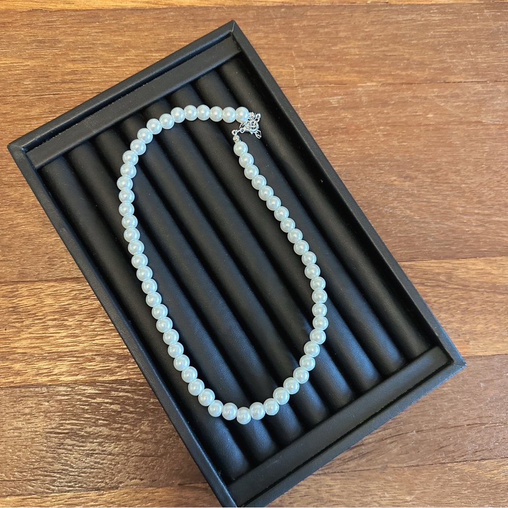 Vintage Faux Pearl Choker Necklace White Beaded Necklace Coquette Jewelry